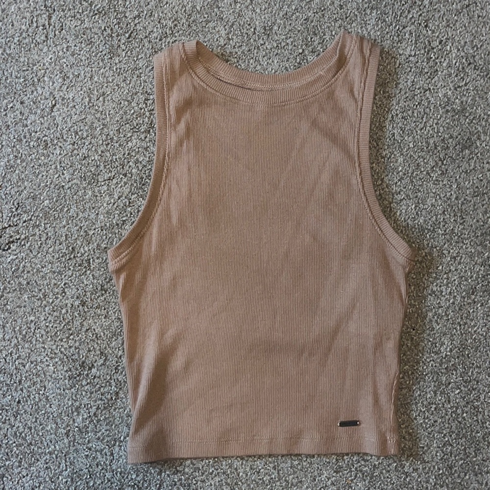 Hollister XS Dark Tan/ Brown Tank Top